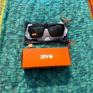 SPY+ Cyrus Sunglasses, Black Soft Matte Frames, Happy Gray Green Lenses, NWT